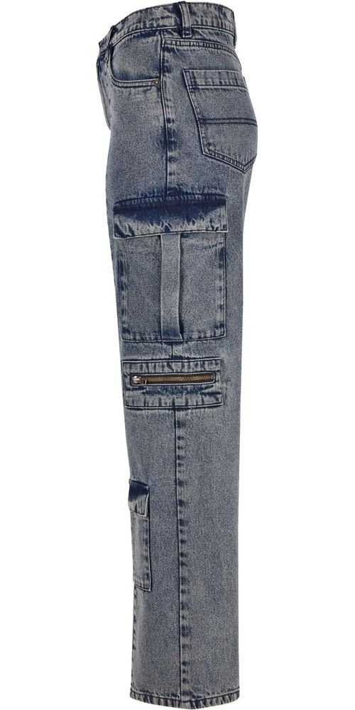 UrbanClassicsDamenLadiesLooseUtilityDenimPantsTB6925DirtyWashed-26