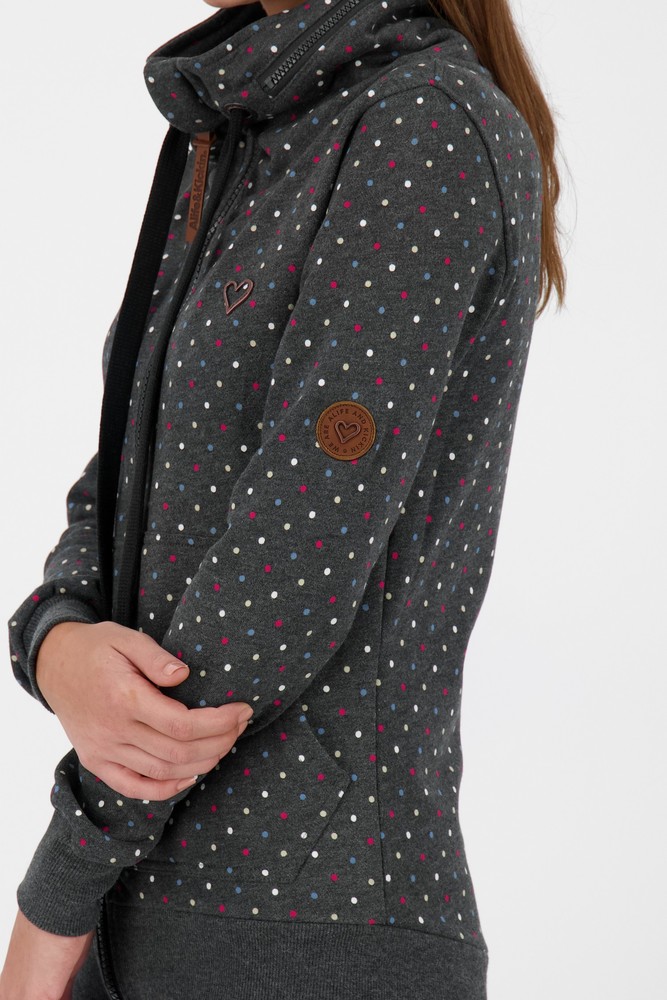 AlifeKickinDamenSweatjackekurzVivianAKB32014-9999Moonless-XS