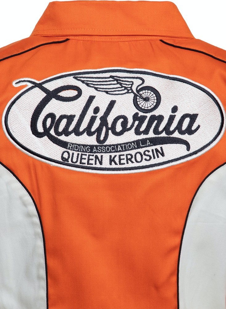 QueenKerosinDamenCaliforniaGabadineJackeOrange-3XL
