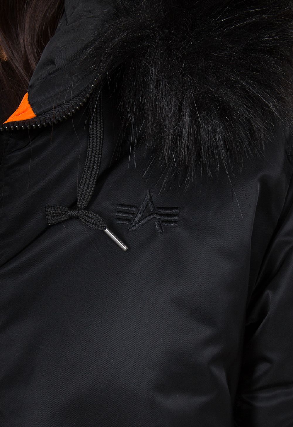 AlphaIndustriesDamenJackeLongFishtailWomenBlack