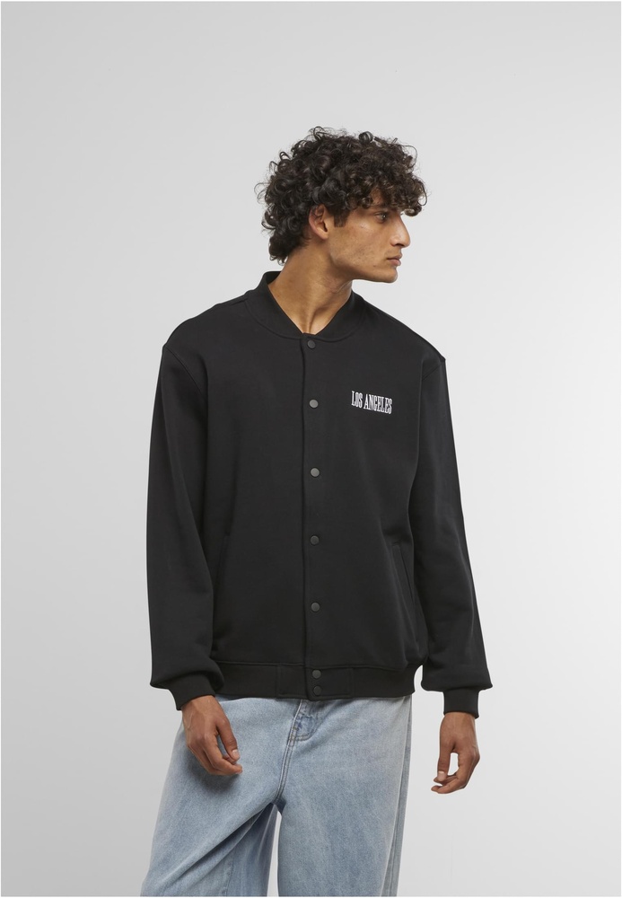 MisterTeeJackeLosAngelesEmbHeavyTonalCollegeJacketMT3918Black-3XL