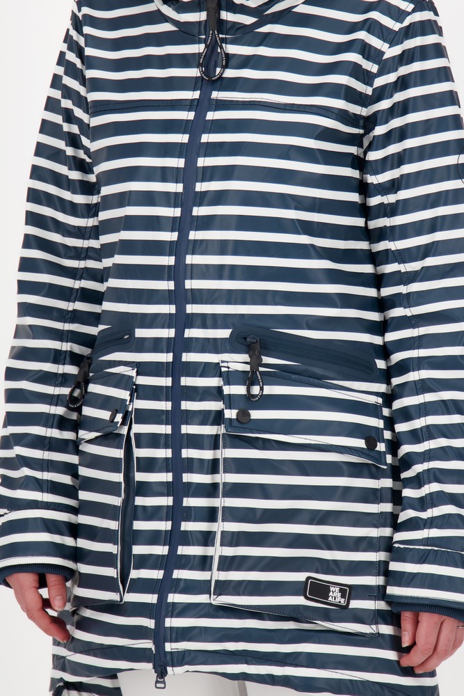 AlifeKickinDamenRegenjackeAudreyAKBRaincoatMarine-2XL