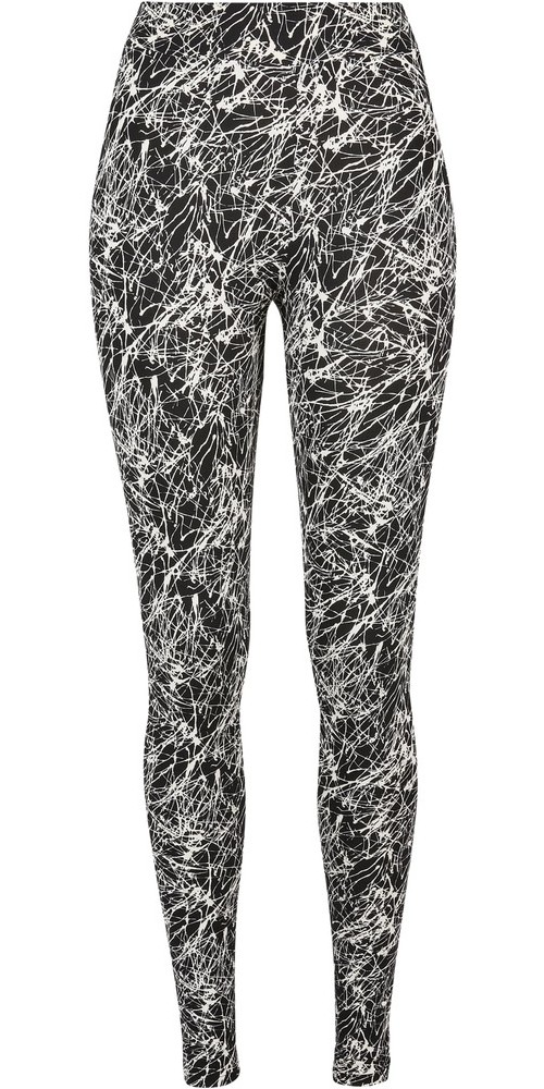 UrbanClassicsDamenLadiesSoftAopLeggingsBlackpaint-3XL