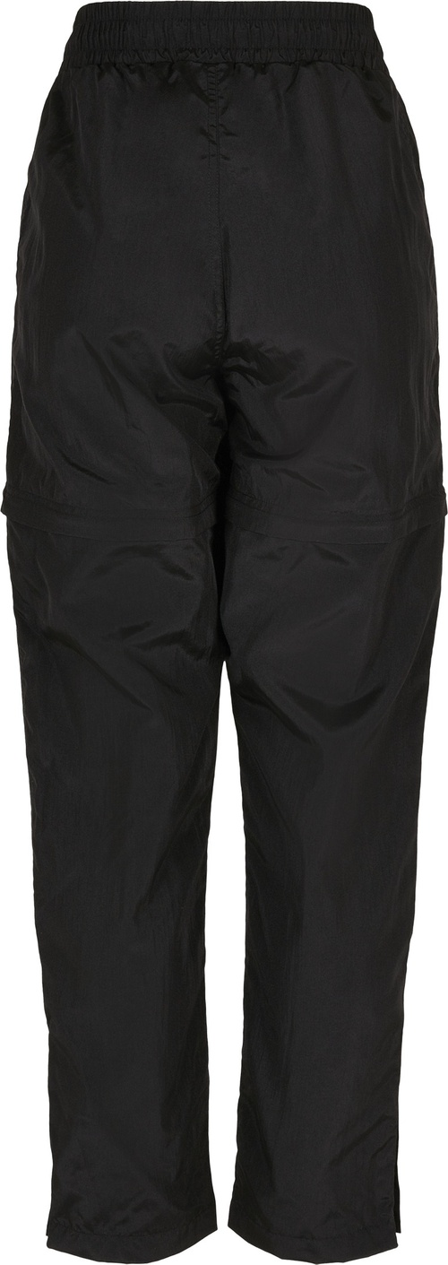 UrbanClassicsDamenTrainingshoseLadiesShinyCrinkleNylonZipPantsBlack