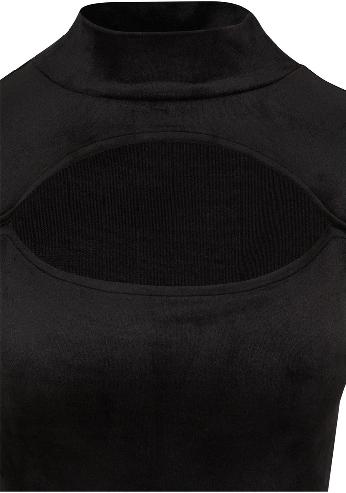 UrbanClassicsDamenLadiesVelvetCut-OutTurtleneckBody