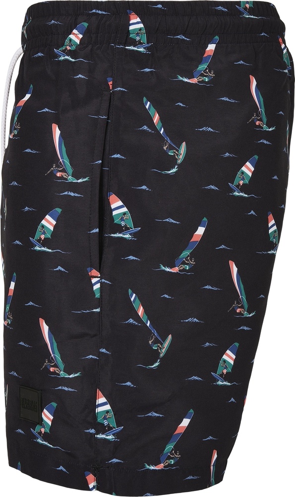 UrbanClassicsBadehosePatternSwimShortsBlack-3XL