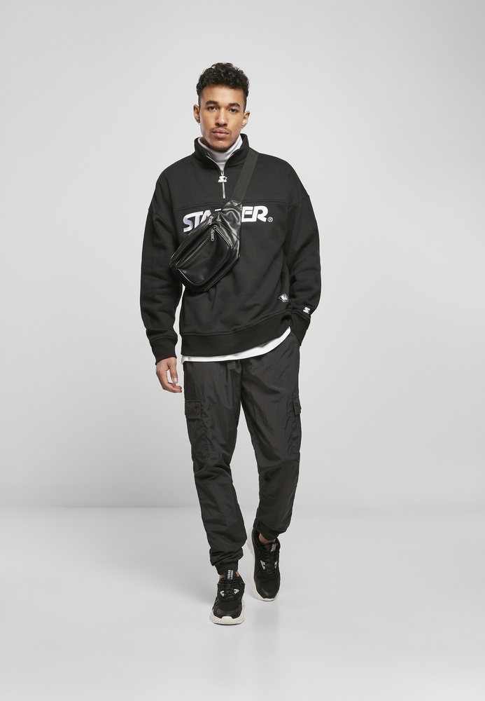 StarterBlackLabelSweatshirtHeavyColorBlockTroyerBlack