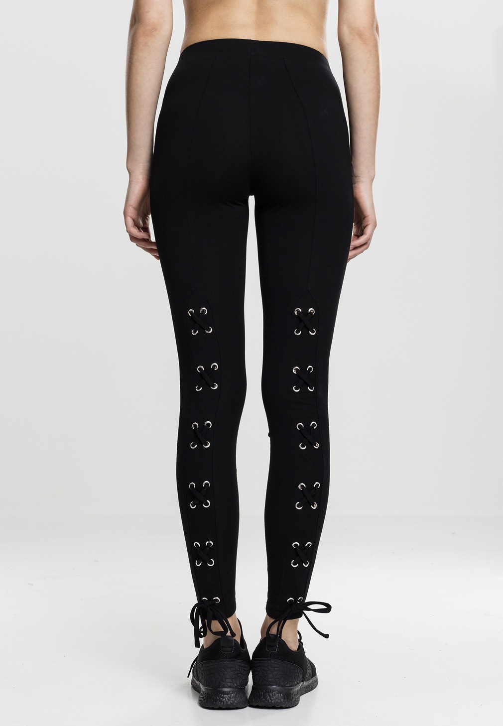 UrbanClassicsDamenLeggingsLadiesLacedUpBackLeggingsBlack