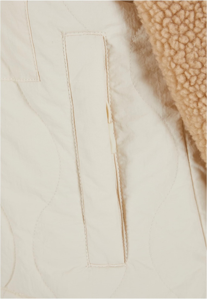 UrbanClassicsDamenJackeLadiesSherpaCrinkleNylonMixJacketTB7071UnionbeigeWhitesand-3XL