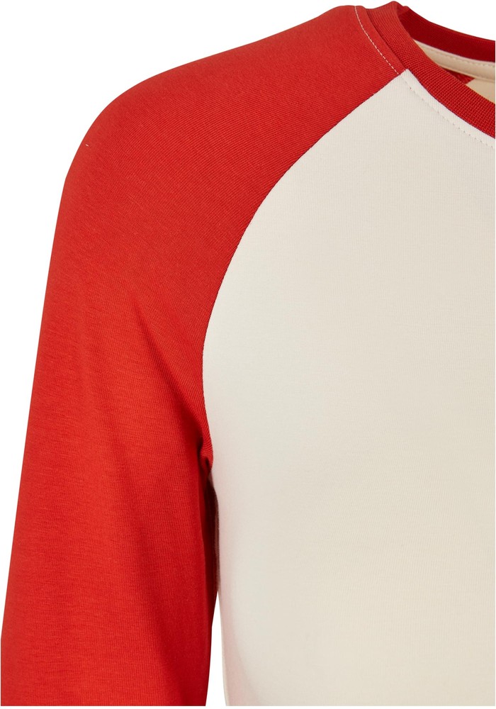 UrbanClassicsDamenLadiesOrganicCroppedRetroBaseballLongsleeveWhitesandHugered-3XL