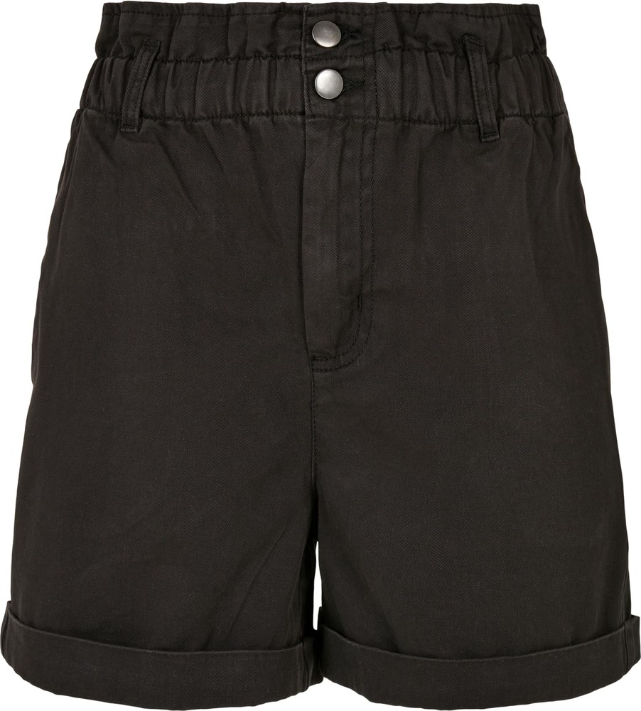 UrbanClassicsDamenLadiesPaperbagShortsBlack