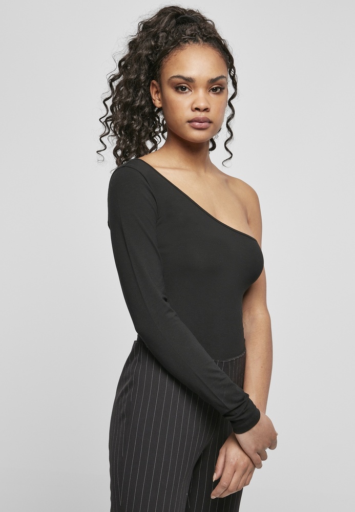 UrbanClassicsDamenBodyLadiesOrganicAsymmetricOneSleeveBodyBlack-L