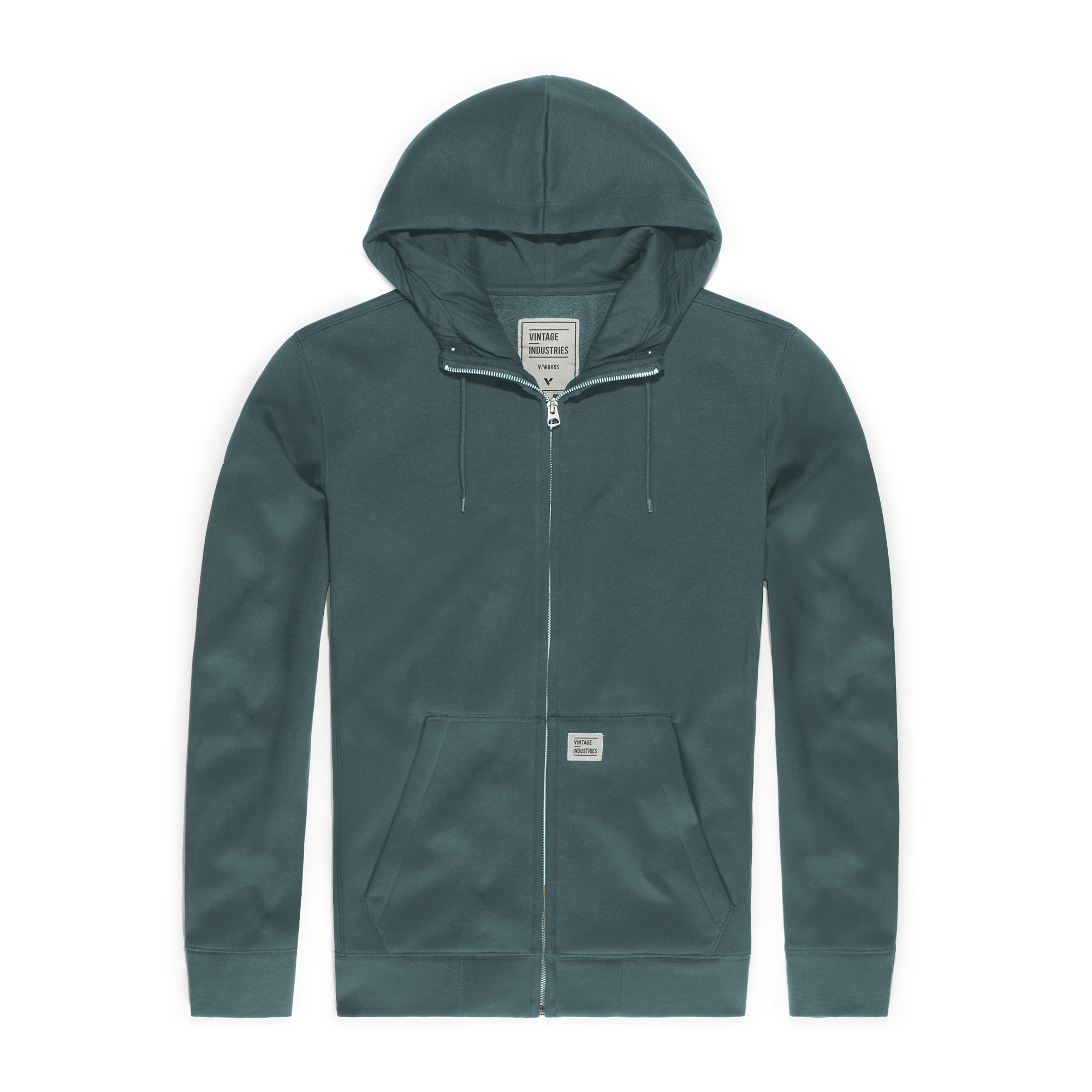 VintageIndustriesSweatjackeCruzHoodedSweatshirtMidGrey-S