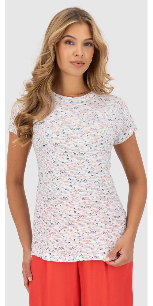 AlifeKickinDamenT-ShirtMalisaAKShirt51090-9999BrilliantWhiteOceanWildlife-L