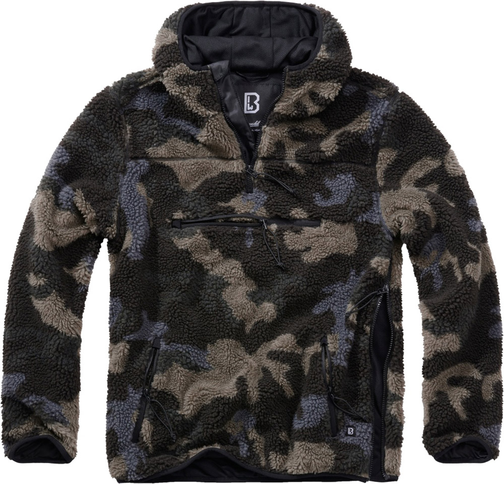 BranditHoodySweatshirtTeddyfleeceWorkerPulloverinDarkcamo-S