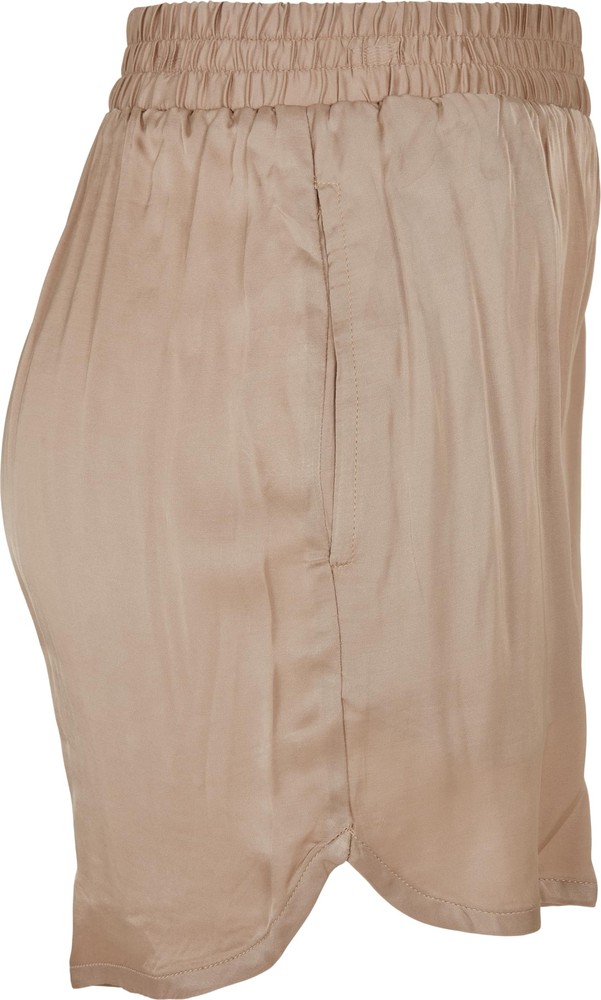UrbanClassicsDamenLadiesViscoseSatinResortShortsSofttaupe-3XL