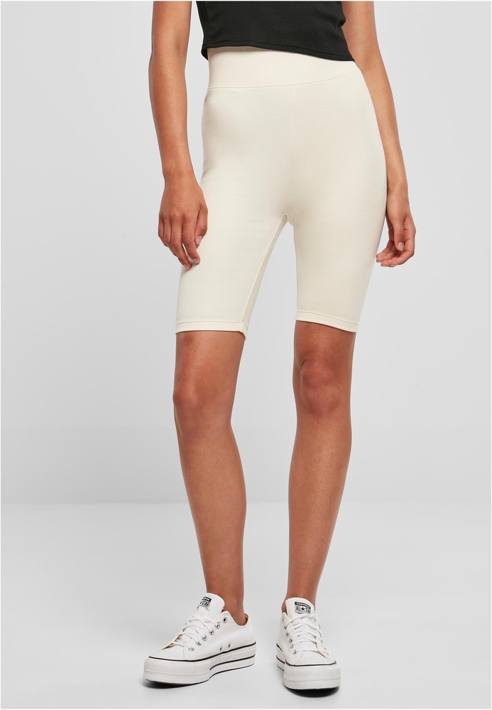 UrbanClassicsDamenLadiesHighWaistCycleShortsWhitesand-3XL