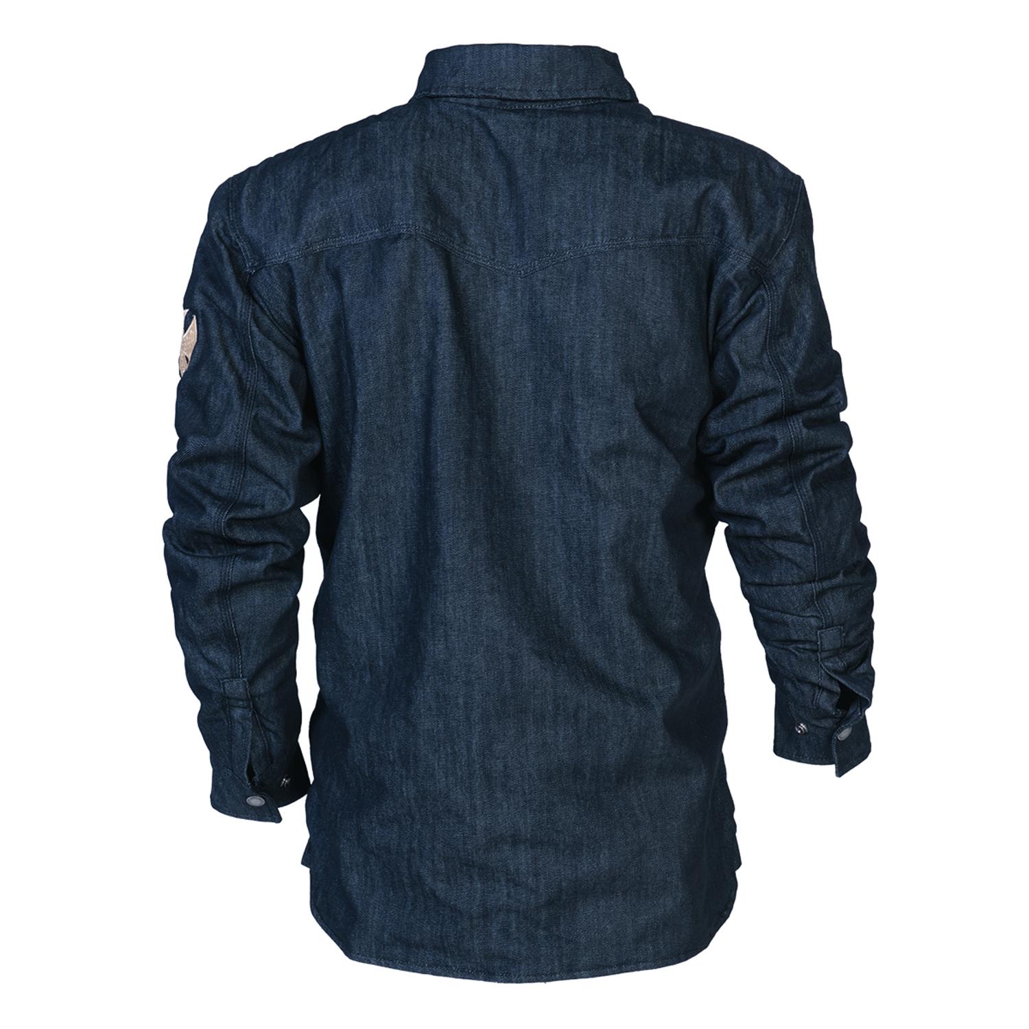 WCCWestCoastChoppersMotorradHemdRidingJacketRawDenimBlue