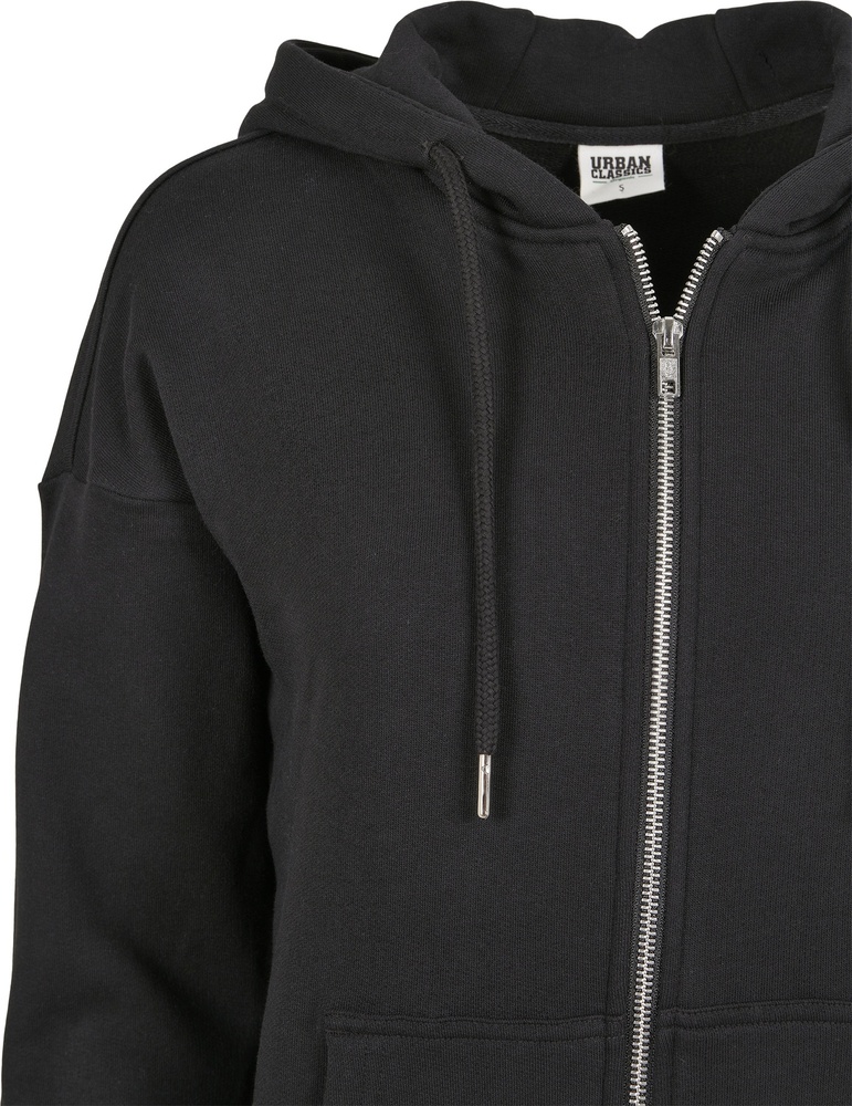 UrbanClassicsDamenHoodieLadiesOrganicTerryZipHoodyBlack-3XL
