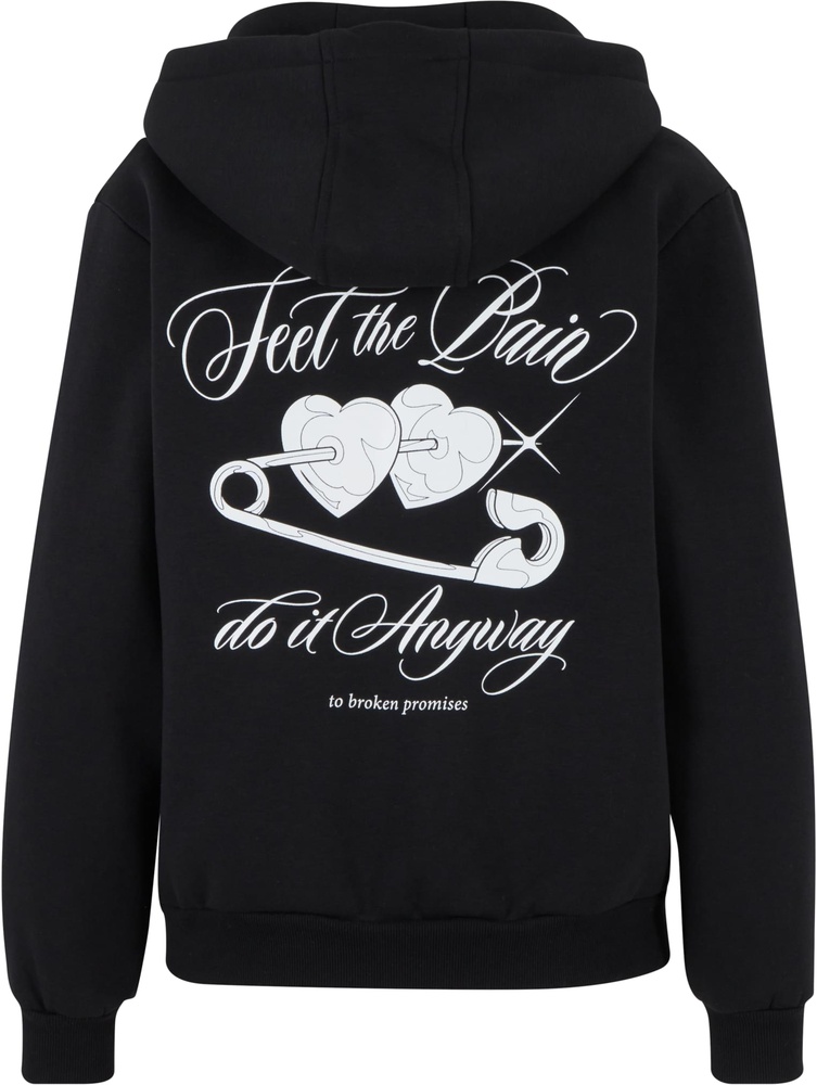 MisterTeeDamenFeelThePainLadiesFluffyZipHoodyMST235