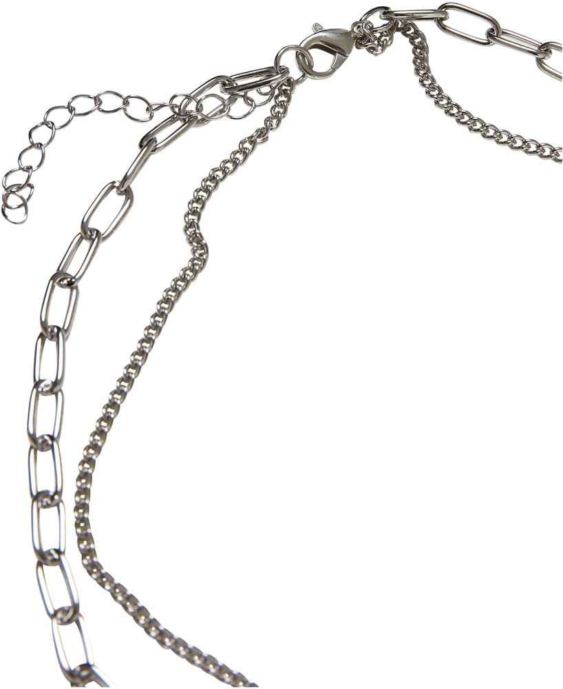 UrbanClassicsUniversalHalsketteHeartIconLayeringNecklaceSilver