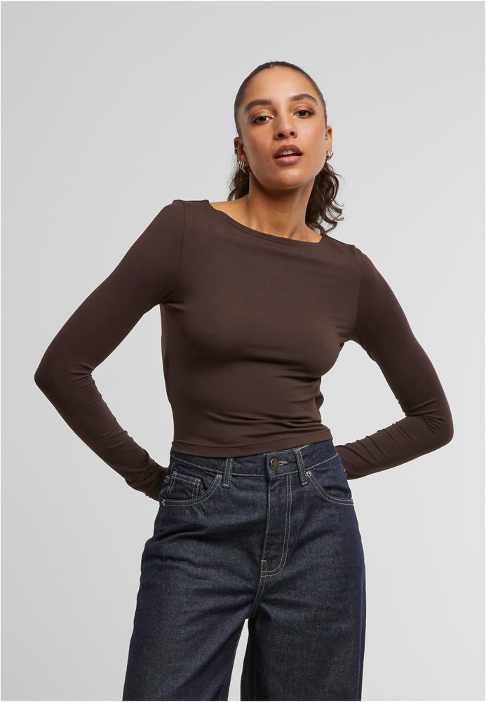 UrbanClassicsDamenLadiesSlimFitLongsleeveTB7721Warmbrown-L
