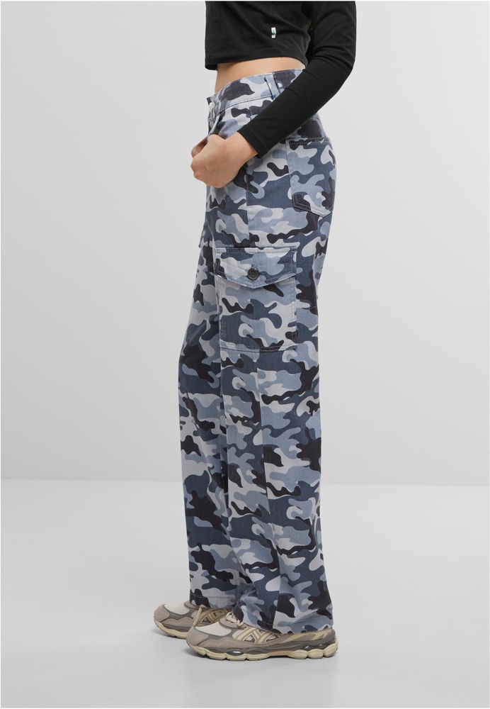 DEFDamenJeanshoseStraightFitJeansDFLJS197BlueCamo-L