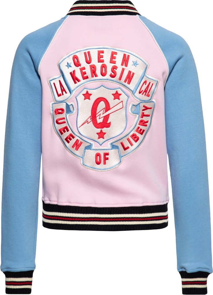 QueenKerosinDamenCollegeRaglanSweatJackeQueenOfLibertyQKU44004SoftPink-XS