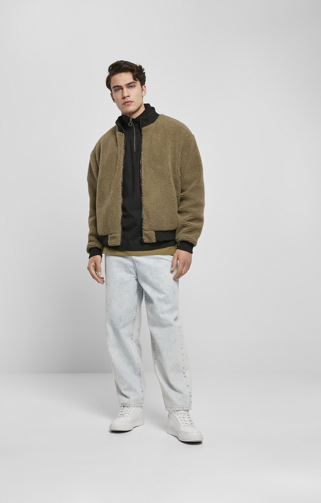 UrbanClassicsJackeBoxySherpaJacketTiniolive-3XL