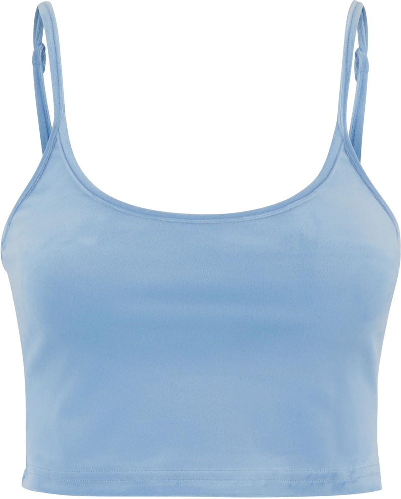 UrbanClassicsDamenLadiesShortVelvetTopTB7115Powderblue-3XL
