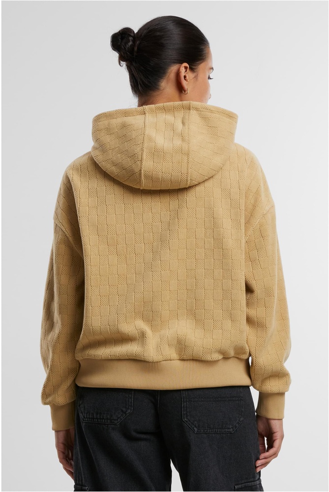 UrbanClassicsDamenLadiesJacquardVelvetOversizedHoodieTB7120Unionbeige-3XL