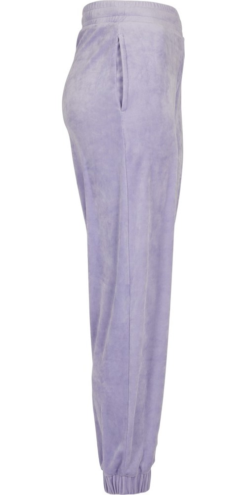 UrbanClassicsDamenLadiesHighWaistBallonVelvetSweatPantsLavender-3XL