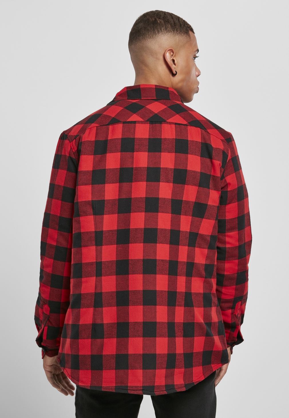 UrbanClassicsHemdPaddedCheckFlannelShirtBlackRed