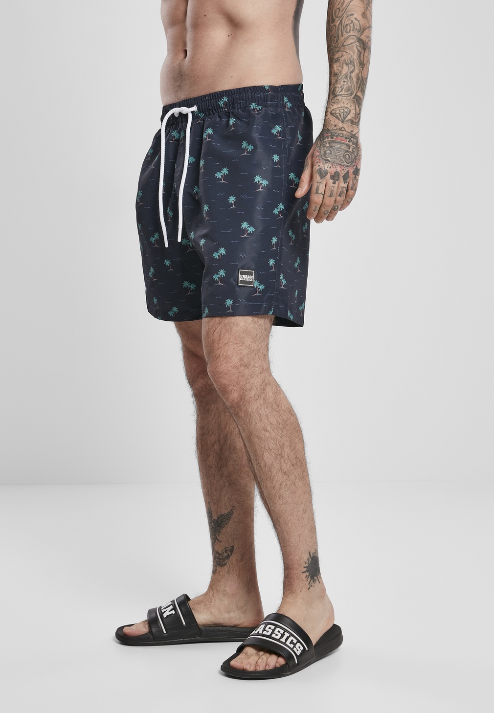 UrbanClassicsBadehosePatternSwimShortsIslandAop-3XL