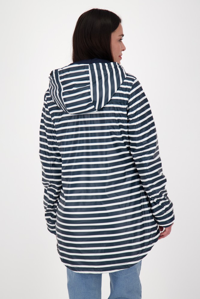 AlifeKickinDamenRegenjackeElmaAKBRainjacketMarine-2XL