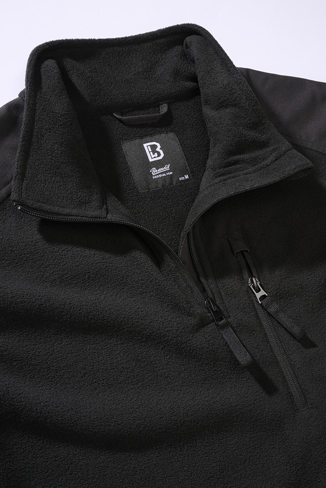 BranditHerrenFleecepulloverFleeceTroyerRipstopBlack-S