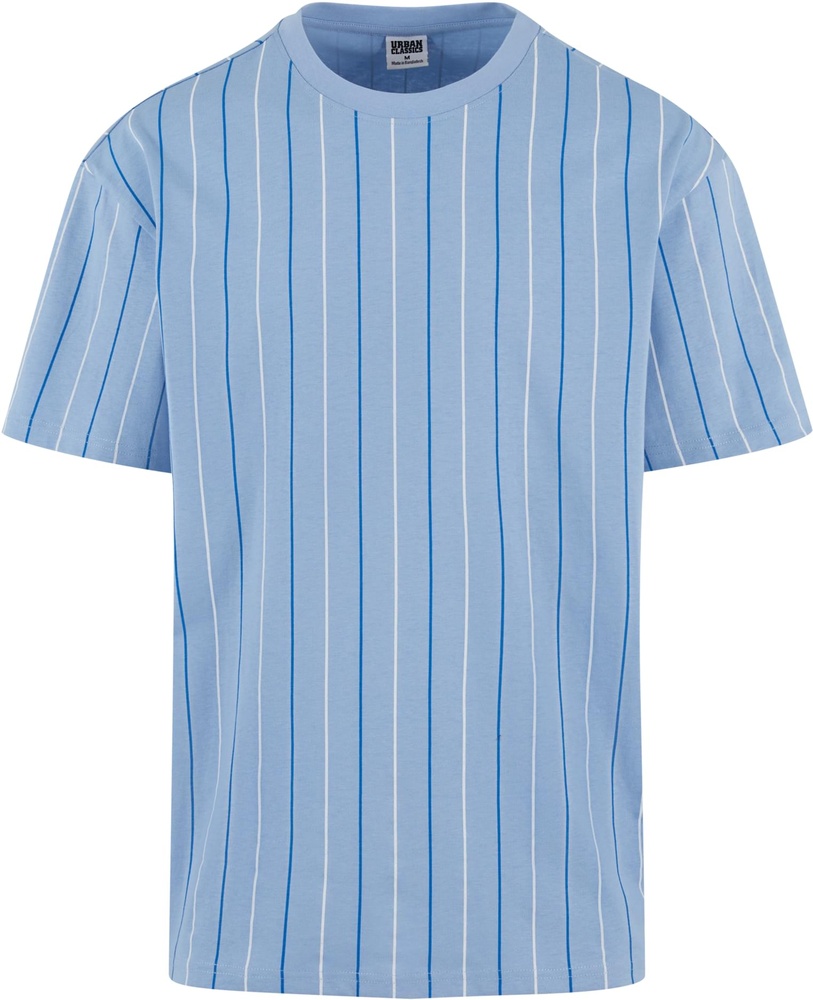 UrbanClassicsT-ShirtPrintedPinstripeTeeTB7311PowderblueWhiteRoyal-3XL