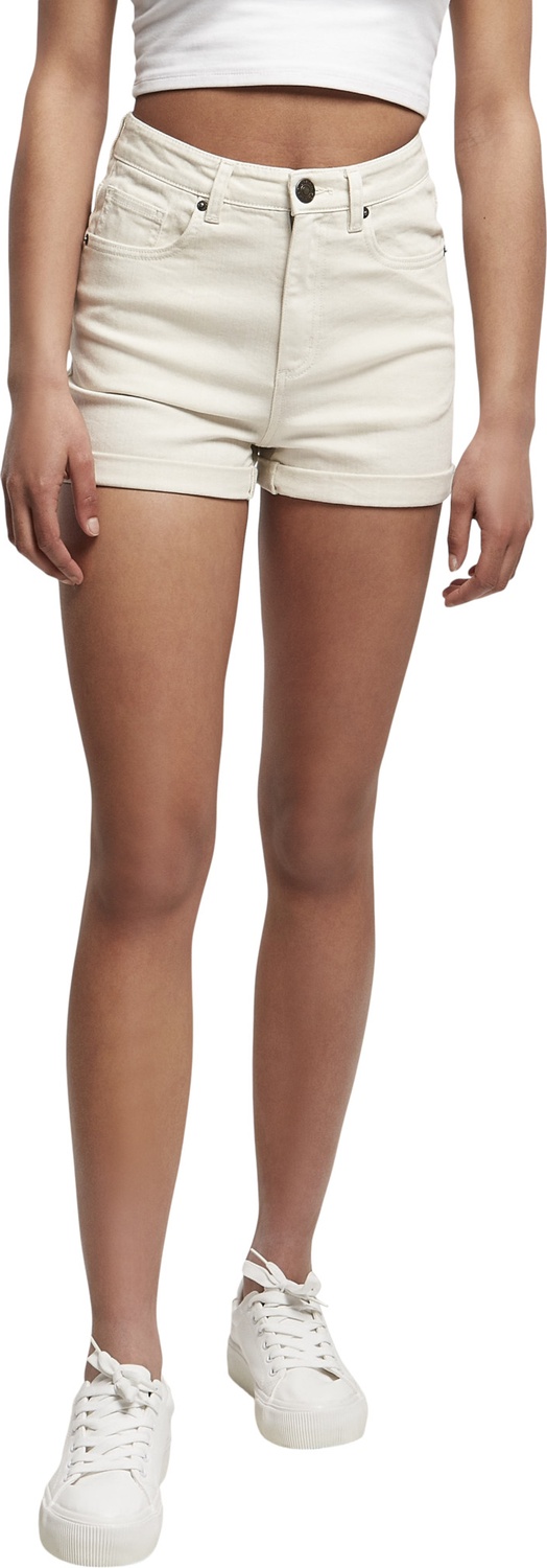 UrbanClassicsDamenLadies5PocketShortsWhitesand-26