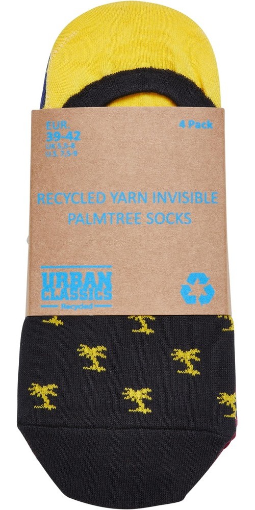 UrbanClassicsReccyledYarnInvisbilePalmtreeSocks4-PackMulticolor