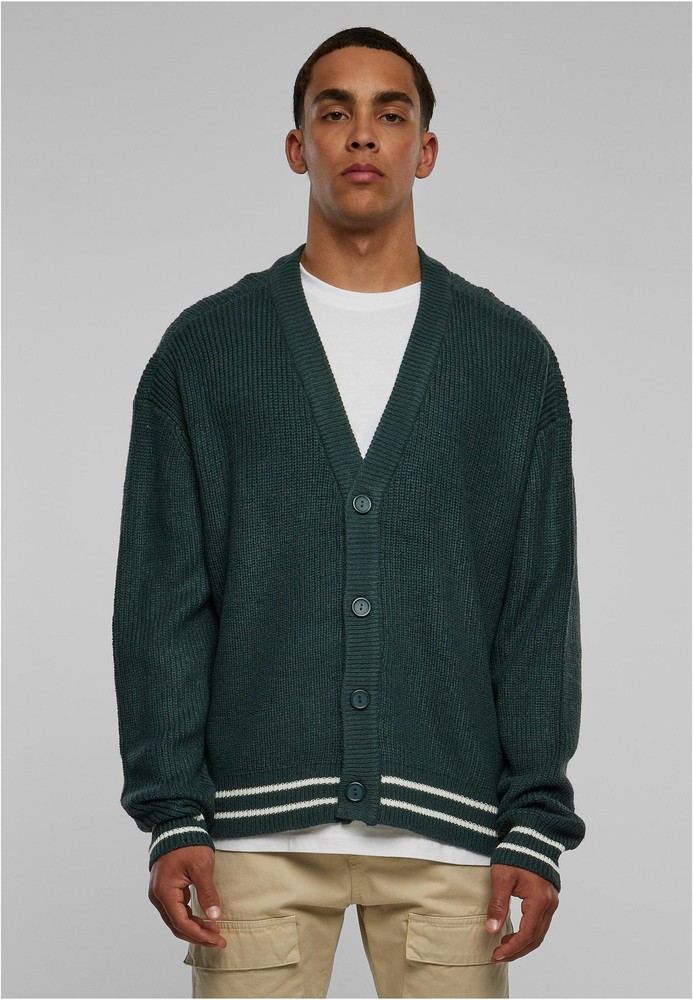 UrbanClassicsStrickjackeSportyBoxyCardiganBottlegreen-3XL