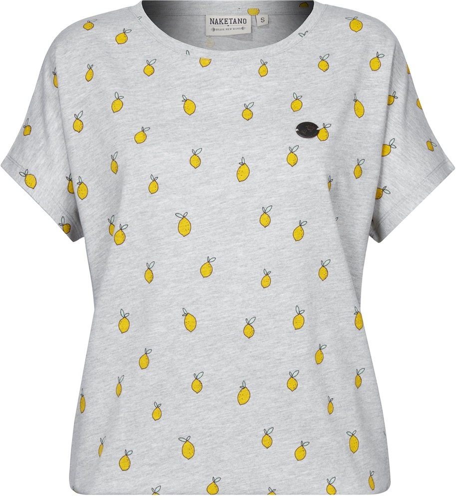 NaketanoDamenT-ShirtSchnellaBaustella1631-0047AlloverCitronsGrey-XS