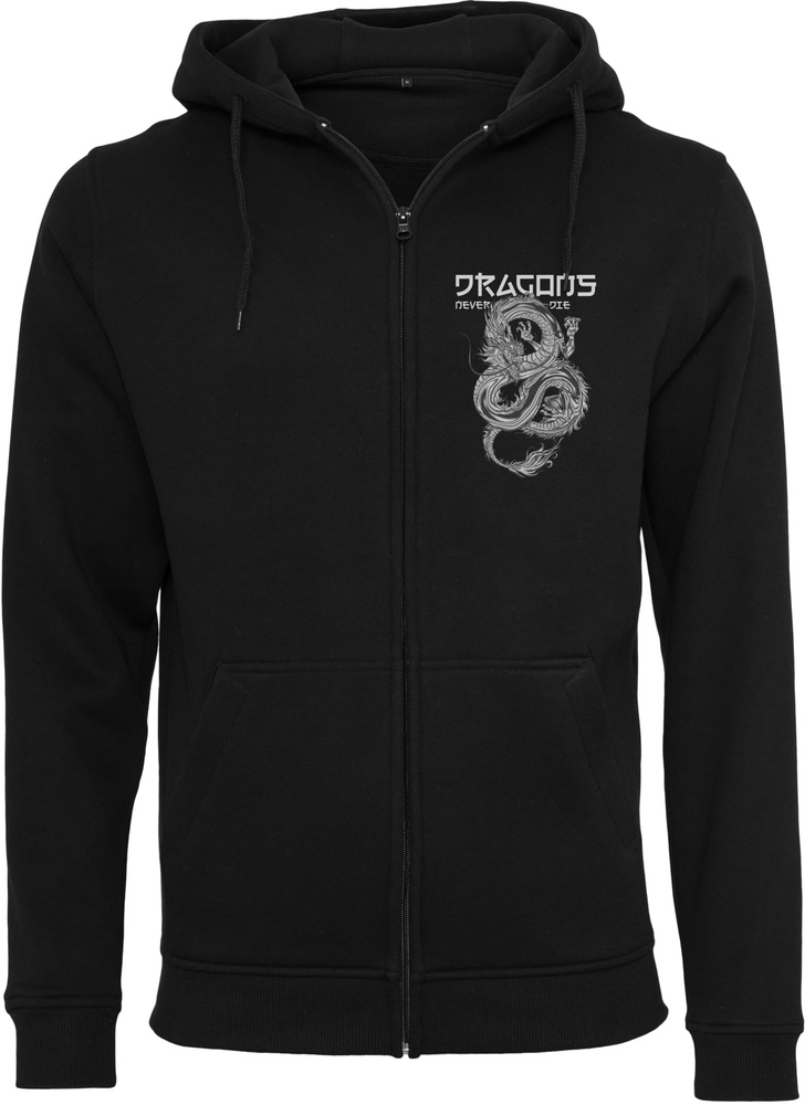 MisterTeeDragonsNeverDieHeavyZipHoodyMT3063