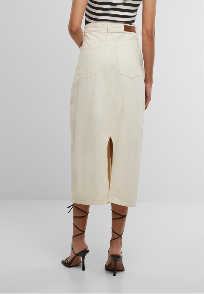 UrbanClassicsDamenRockLadiesSoftDenimMidiSkirtTB7443Whitesand-26