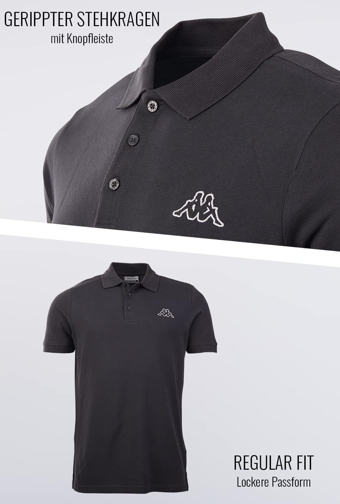 KappaHerrenPoloshirtVenistMen2erPack707468Asphalt-S