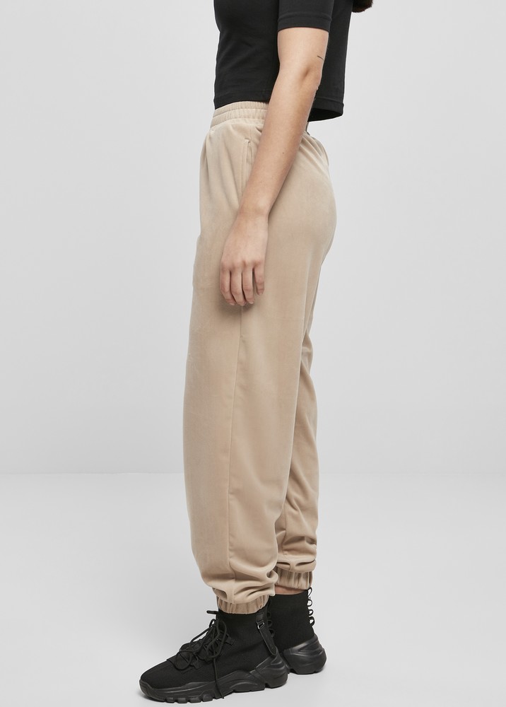 UrbanClassicsDamenLadiesHighWaistBallonVelvetSweatPantsSofttaupe-3XL