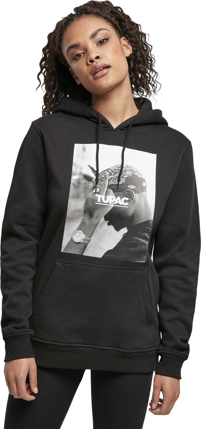 MisterTeeDamenSweatshirtLadies2PacFCkTheWorldHoodyBlack