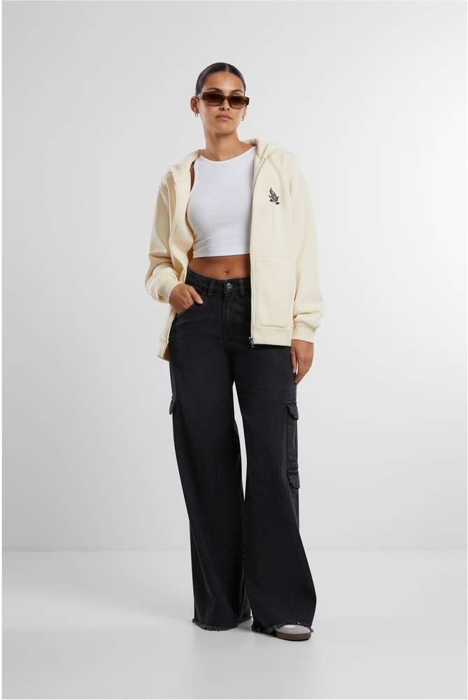 MisterTeeDamenRomanticDreamersLadiesFluffyZipHoodyMST224Whitesand-3XL