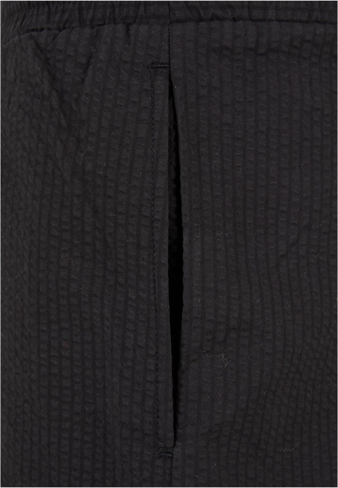 UrbanClassicsDamenLadiesSeersuckerShortsTB6212Black-3XL