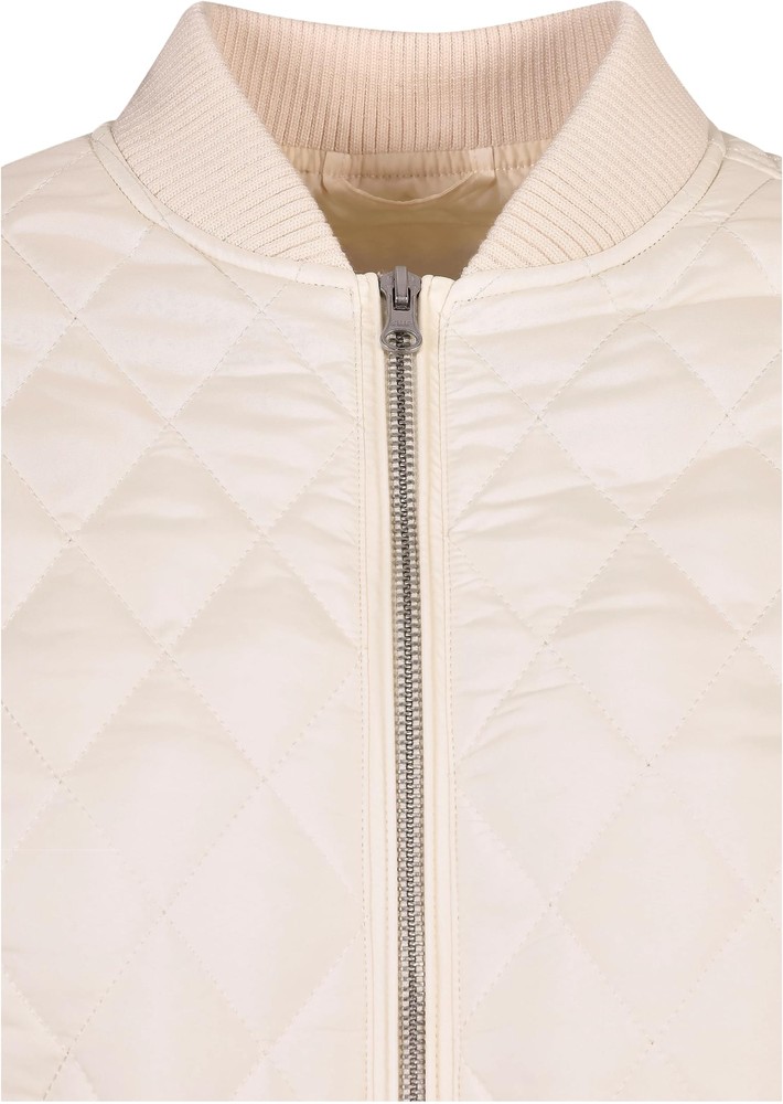 UrbanClassicsDamenJackeLadiesDiamondQuiltNylonJacketWhitesand-3XL