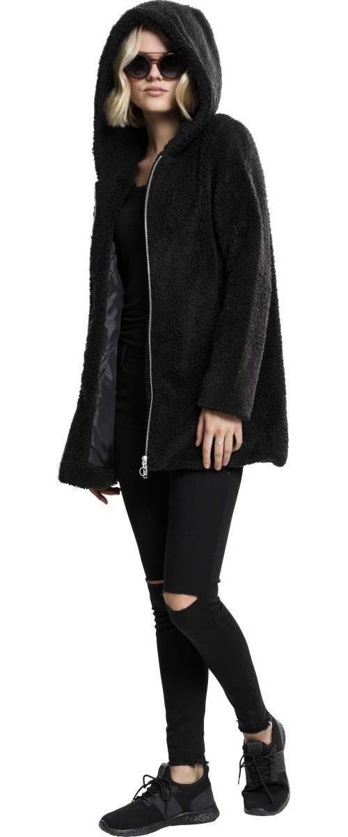 UrbanClassicsDamenLeichteJackeLadiesSherpaJacketBlack